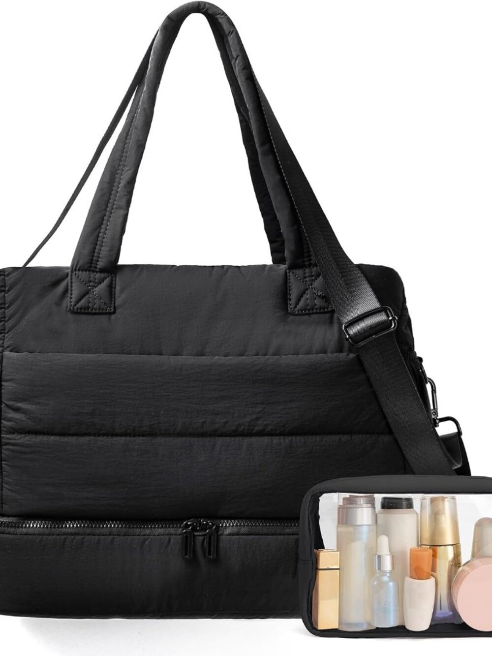 Gym Bag for Women Puffer Duffle Bags Carry on Bag for Travel | Large Travel Bag